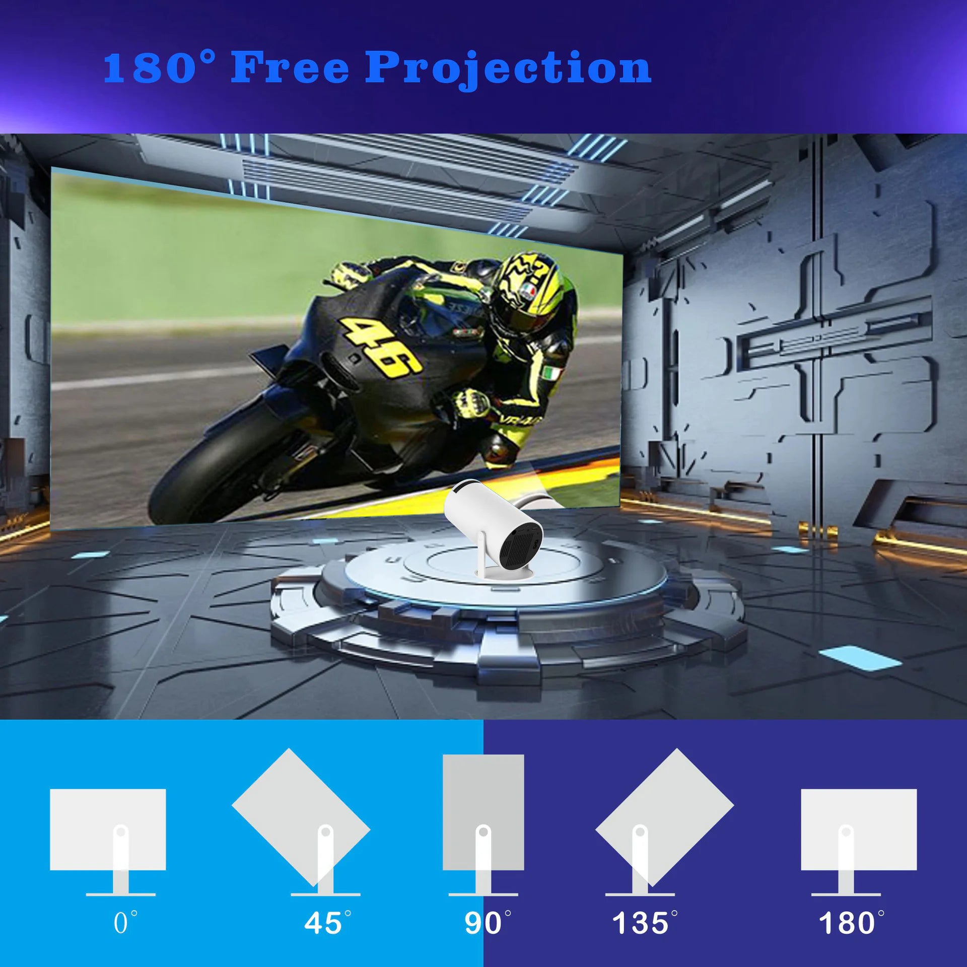 Portable LCD Projector – Mini 4K 1080p Home Theater